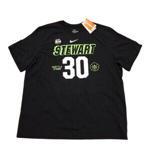 Nike Seattle Storm T Shirt #30 WNBA Men’s Size XXXL Black Breanna Stewart NWT